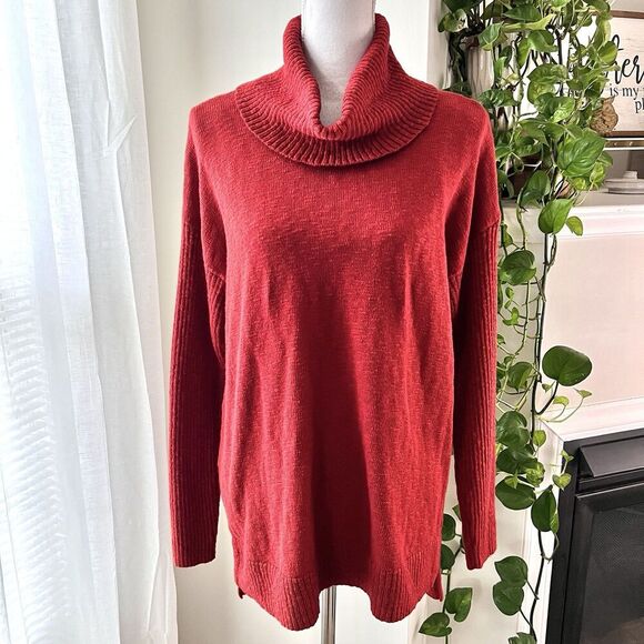 Wonderly Gourmet Red Soft Cozy Cowl Neck Pullover Sweater - Size Large - Picture 1 of 9